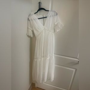 White Lace Maxi Dress